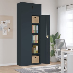 vidaXL, vidaXL Aktenschrank Anthrazit 90x40x240 cm Stahl, 
