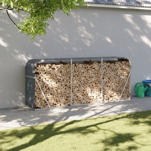 vidaXL, vidaXL Kaminholzunterstand Anthrazit 234x45x100 cm Verzinkter Stahl, vidaXL Kaminholzunterstand Anthrazit 234x45x100 cm Verzinkter Stahl