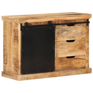 vidaXL, vidaXL Sideboard 80x30x55 cm Massives Raues Mangoholz, 
