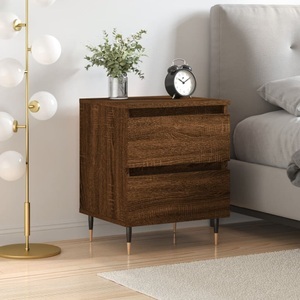 vidaXL, vidaXL Nachttisch Braun Eichen-Optik 40x35x50 cm Holzwerkstoff, 