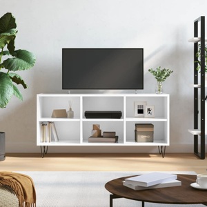 vidaXL, vidaXL TV-Schrank Hochglanz-Weiß 103,5x30x50 cm Holzwerkstoff