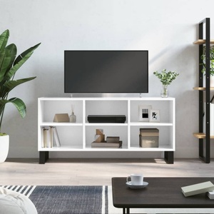 vidaXL, vidaXL TV-Schrank Hochglanz-Weiß 103,5x30x50 cm Holzwerkstoff