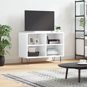 vidaXL, vidaXL TV-Schrank Hochglanz-Weiß 69,5x30x50 cm Holzwerkstoff