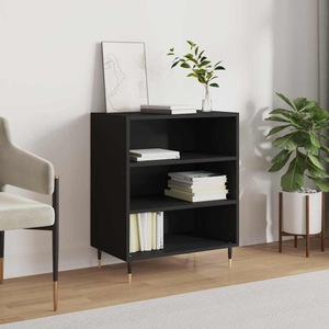 vidaXL, vidaXL Sideboard Schwarz 57x35x70 cm Holzwerkstoff