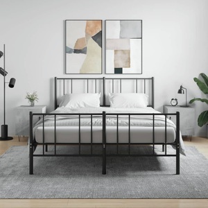 vidaXL, vidaXL Nachttische 2 Stk. Betongrau 40x40x50 cm Holzwerkstoff, vidaXL Nachttische 2 Stk. Betongrau 40x40x50 cm Holzwerkstoff