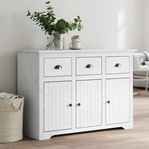 vidaXL, vidaXL Sideboard BODO Weiß 115x43x79,5 cm Massivholz Kiefer