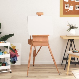 vidaXL, vidaXL Staffelei 81x121x173 cm Massivholz Buche, vidaXL Staffelei 81x121x173 cm Massivholz Buche