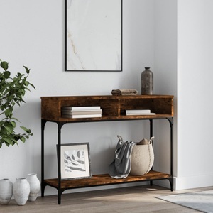 vidaXL, vidaXL Konsolentisch Räuchereiche 100x30,5x75 cm Holzwerkstoff, vidaXL Konsolentisch Räuchereiche 100x30,5x75 cm Holzwerkstoff
