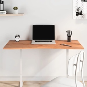 vidaXL, vidaXL Schreibtischplatte 110x(50-55)x1,5 cm Massivholz Buche