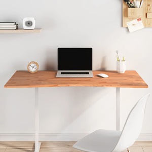vidaXL, vidaXL Schreibtischplatte 110x(55-60)x1,5 cm Massivholz Buche