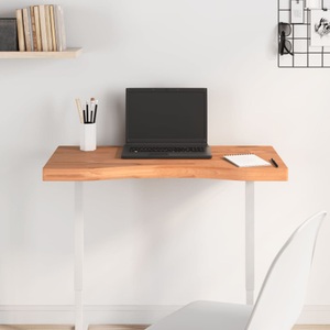 vidaXL, vidaXL Schreibtischplatte 80x(36-40)x4 cm Massivholz Buche