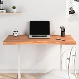 vidaXL, vidaXL Schreibtischplatte 110x(50-55)x4 cm Massivholz Buche