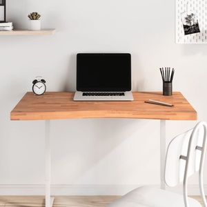 vidaXL, vidaXL Schreibtischplatte 100x(55-60)x4 cm Massivholz Buche