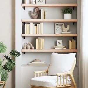 vidaXL, vidaXL Wandregal 100x20x4 cm Massivholz Buche, vidaXL Wandregal 100x20x4 cm Massivholz Buche
