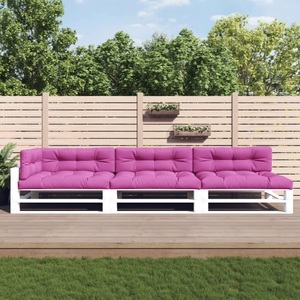vidaXL, vidaXL Palettenkissen 7-tlg. Rosa Stoff, vidaXL Palettenkissen 7-tlg. Rosa Stoff