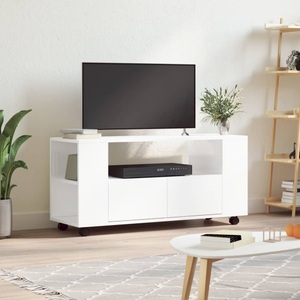 vidaXL, vidaXL TV-Schrank Hochglanz-Weiß 102x34,5x43 cm Holzwerkstoff, vidaXL TV-Schrank Hochglanz-Weiß 102x34,5x43 cm Holzwerkstoff
