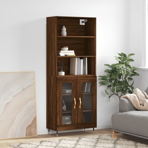 vidaXL, vidaXL Highboard Braun Eichen-Optik 69,5x34x180 cm Holzwerkstoff, vidaXL Highboard Braun Eichen-Optik 69,5x34x180 cm Holzwerkstoff