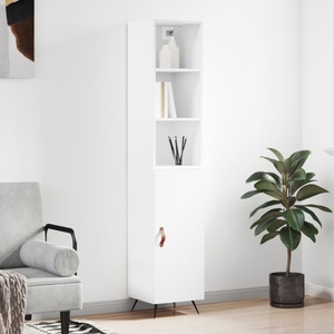 vidaXL, vidaXL Highboard Hochglanz-Weiß 34,5x34x180 cm Holzwerkstoff, vidaXL Highboard Hochglanz-Weiß 34,5x34x180 cm Holzwerkstoff