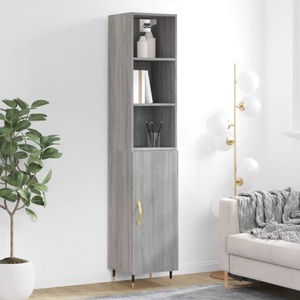 vidaXL, vidaXL Highboard Grau Sonoma 34,5x34x180 cm Holzwerkstoff, vidaXL Highboard Grau Sonoma 34,5x34x180 cm Holzwerkstoff