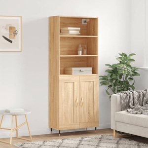 vidaXL, vidaXL Highboard Sonoma-Eiche 69,5x34x180 cm Holzwerkstoff, 