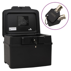 vidaXL, vidaXL Tresorbox Schwarz 44x37x34 cm Polypropylen, vidaXL Tresor Schwarz 44x37x34 cm