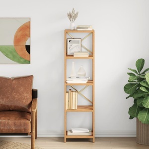 vidaXL, vidaXL Regal mit 5 Böden 40x30x146 cm Massivholz Eiche, vidaXL Regal mit 5 Böden 40x30x146 cm Massivholz Eiche