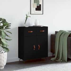 vidaXL, vidaXL Sideboard Schwarz 69,5x34x90 cm Holzwerkstoff