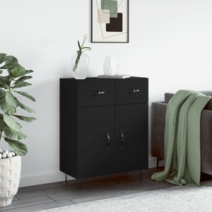 vidaXL, vidaXL Sideboard Schwarz 69,5x34x90 cm Holzwerkstoff