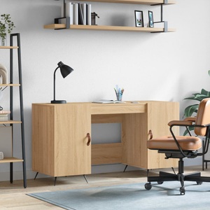 vidaXL, vidaXL Schreibtisch Sonoma-Eiche 140x50x75 cm Holzwerkstoff