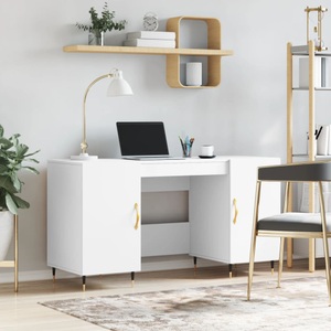 vidaXL, vidaXL Schreibtisch Weiß 140x50x75 cm Holzwerkstoff