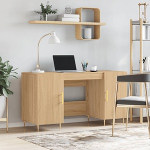 vidaXL, vidaXL Schreibtisch Sonoma-Eiche 140x50x75 cm Holzwerkstoff