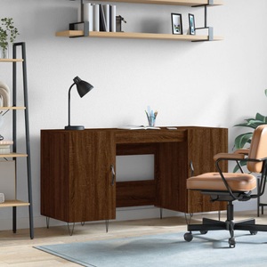 vidaXL, vidaXL Schreibtisch Braun Eichen-Optik 140x50x75 cm Holzwerkstoff