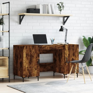 vidaXL, vidaXL Schreibtisch Räuchereiche 140x50x75 cm Holzwerkstoff