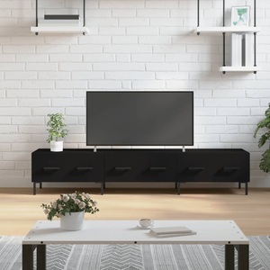 vidaXL, vidaXL TV-Schrank Schwarz 150x36x30 cm Holzwerkstoff, vidaXL TV-Schrank Schwarz 150x36x30 cm Holzwerkstoff