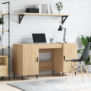 vidaXL, vidaXL Schreibtisch Sonoma-Eiche 140x50x75 cm Holzwerkstoff