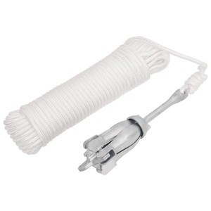 vidaXL, vidaXL Klappanker mit Seil Silbern 1,5 kg Temperguss, vidaXL Klappanker mit Seil Silbern 1,5 kg Temperguss