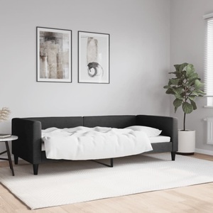 vidaXL, vidaXL Tagesbett Schwarz 90x200 cm Stoff