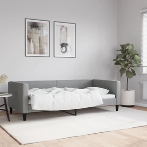 vidaXL, vidaXL Tagesbett Hellgrau 90x190 cm Stoff, vidaXL Tagesbett Hellgrau 90x190 cm Stoff