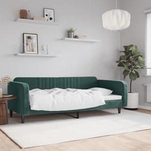 vidaXL, vidaXL Tagesbett Dunkelgrün 90x200 cm Samt, vidaXL Tagesbett Dunkelgrün 90x200 cm Samt