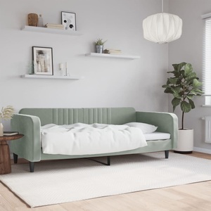 vidaXL, vidaXL Tagesbett Hellgrau 100x190 cm Samt