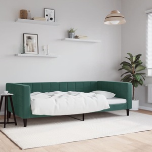 vidaXL, vidaXL Tagesbett Dunkelgrün 100x200 cm Samt, vidaXL Tagesbett Dunkelgrün 100x200 cm Samt