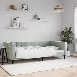 vidaXL, vidaXL Tagesbett Hellgrau 100x190 cm Samt