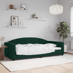 vidaXL, vidaXL Tagesbett Dunkelgrün 100x200 cm Samt