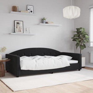 vidaXL, vidaXL Tagesbett Schwarz 100x200 cm Samt