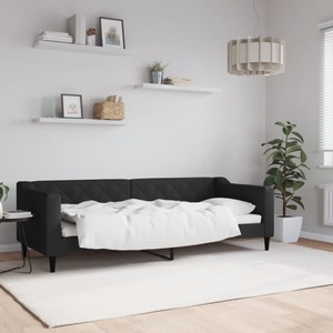 vidaXL, vidaXL Tagesbett Schwarz 80x200 cm Stoff