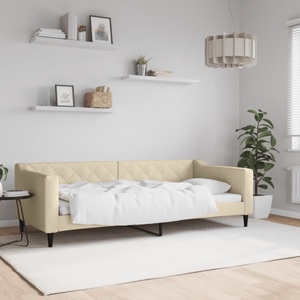 vidaXL, vidaXL Tagesbett Creme 90x200 cm Stoff