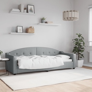 vidaXL, vidaXL Tagesbett Hellgrau 80x200 cm Stoff, vidaXL Tagesbett Hellgrau 80x200 cm Stoff