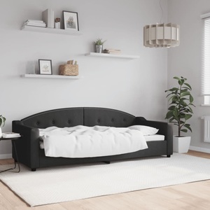 vidaXL, vidaXL Tagesbett Schwarz 80x200 cm Stoff, vidaXL Tagesbett Schwarz 80x200 cm Stoff