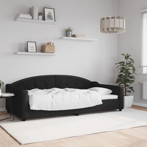 vidaXL, vidaXL Tagesbett Schwarz 100x200 cm Stoff