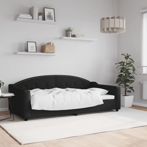 vidaXL, vidaXL Tagesbett Schwarz 90x190 cm Stoff, 